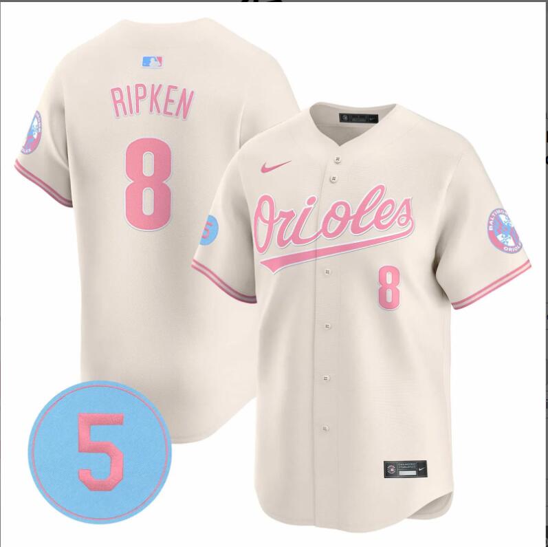 Men Baltimore Orioles 8 Ripken cream 2024 Nike MLB jersey